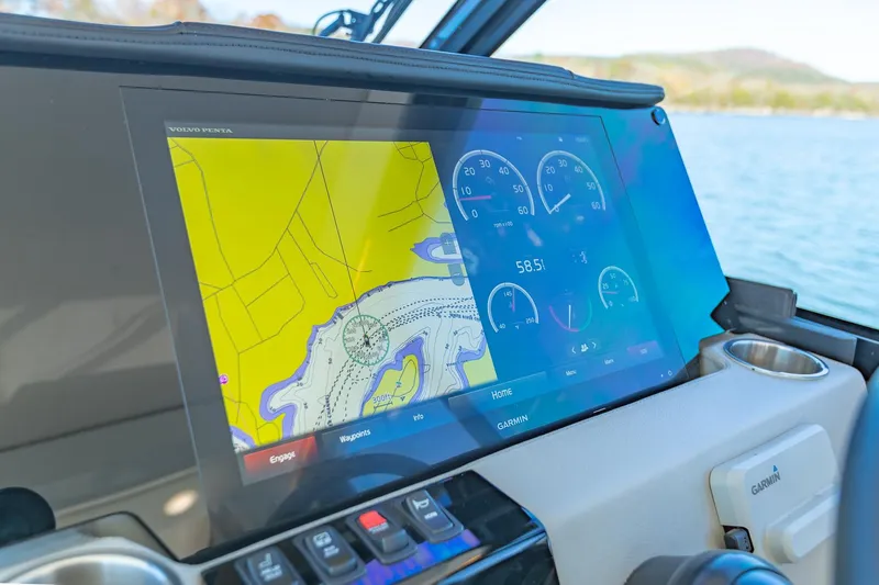  Yacht Photos Pics 2021 Regal 36 Grande Coupe dashboard with navigation and control displays.