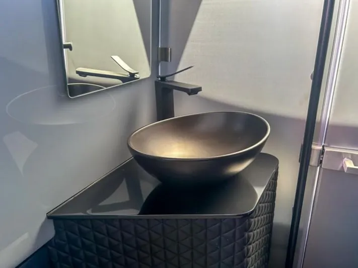  Yacht Photos Pics Luxurious bathroom sink in 2024 BRABUS Shadow 1000XC yacht.