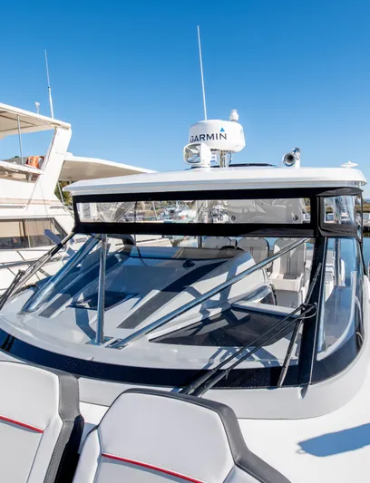 Nauti Brigi Gull Yacht Photos Pics 2021 Jeanneau Leader 12.5 WA boat with sleek design and Garmin radar.