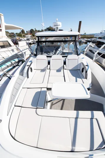 Nauti Brigi Gull Yacht Photos Pics 2021 Jeanneau Leader 12.5 WA boat with spacious deck and seating area.