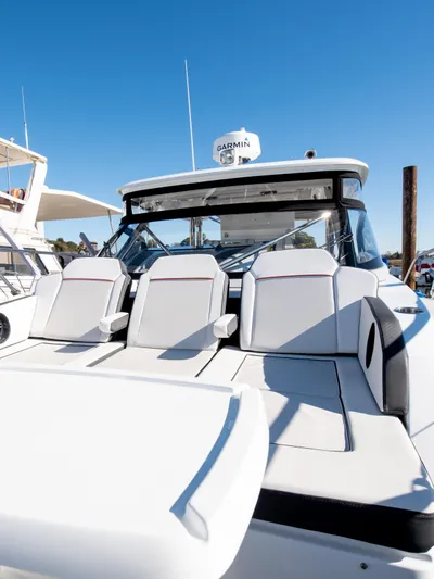 Nauti Brigi Gull Yacht Photos Pics 2021 Jeanneau Leader 12.5 WA boat with sleek seating and modern design.