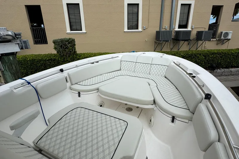  Yacht Photos Pics 2020 Sea Fox 288 Commander boat with spacious seating and elegant design.