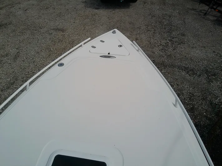  Yacht Photos Pics 2025 Glasstream 328 SCX boat deck, white surface, outdoor setting.