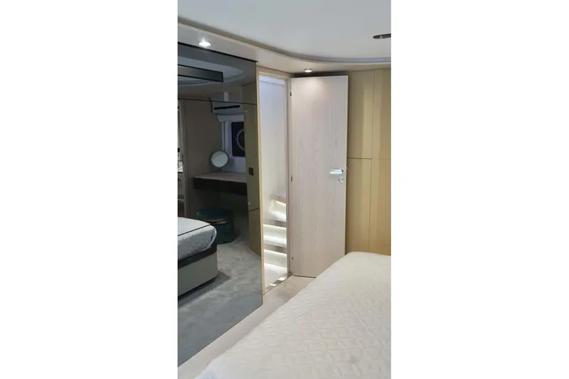 Koko Yacht Photos Pics Luxurious interior of 2023 Azimut Fly 78 yacht, featuring modern design and elegant furnishings.