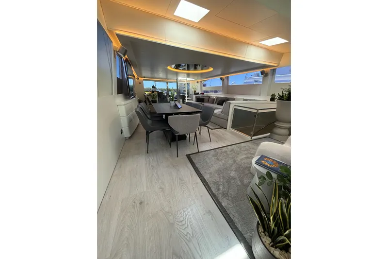 Eva Yacht Photos Pics Luxurious interior of 2009 Tecnomar Velvet 36 EVA yacht with modern furnishings and elegant decor.