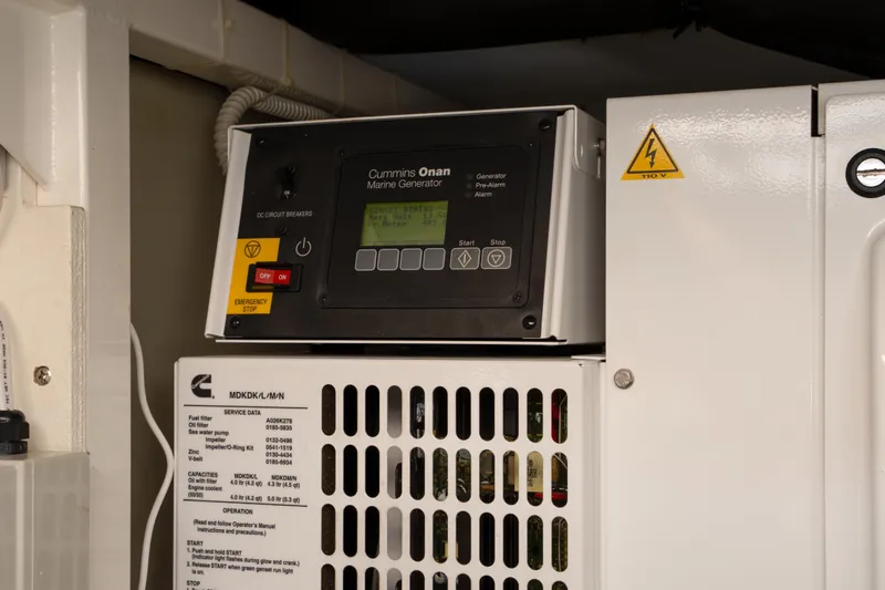  Yacht Photos Pics Cummins Onan marine generator in 2018 Ferretti Yachts 450 fly engine room.
