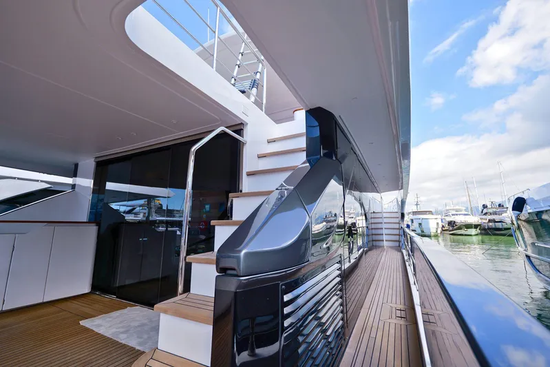 M/y Sea Star Yacht Photos Pics Luxury Azimut Grande 26M yacht, 2025 model, featuring sleek design and spacious deck.