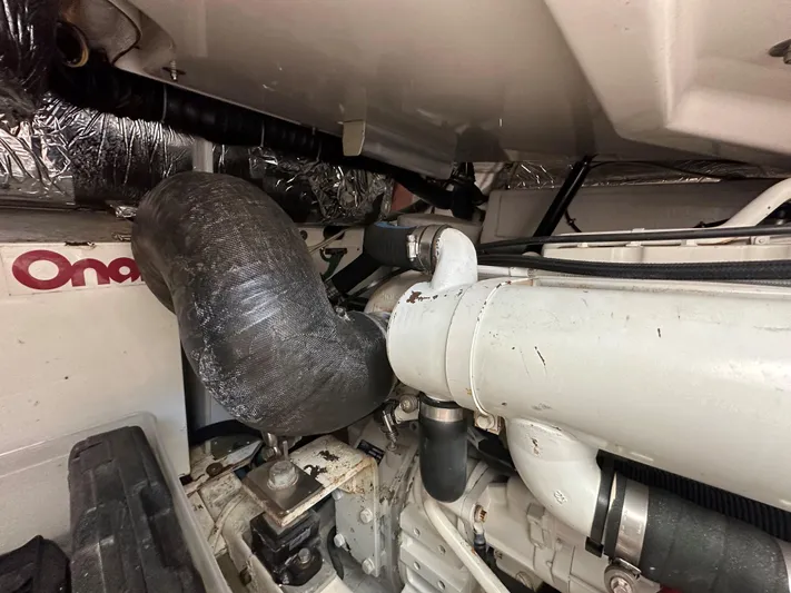  Yacht Photos Pics Engine compartment of a 2001 Tiara Yachts 3800 Open.