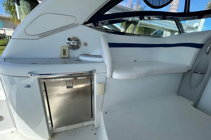 Wattever Yacht Photos Pics Cockpit refrigerator keeps drinks handy!