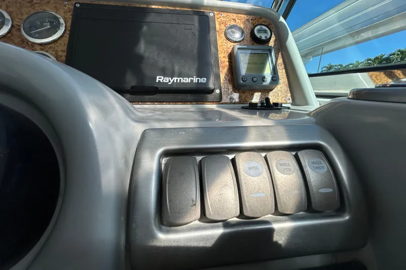 Wattever Yacht Photos Pics Control panel of a 2008 Formula 34 Performance Cruiser with Raymarine equipment.