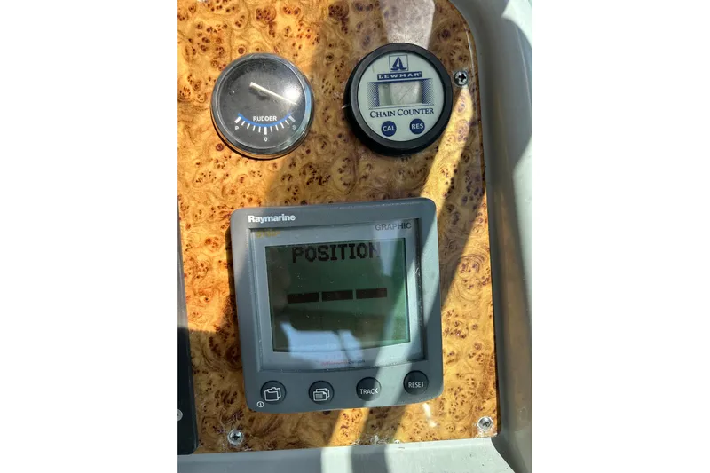 Wattever Yacht Photos Pics Control panel of 2008 Formula 34 Performance Cruiser with Raymarine display and gauges.