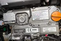 Engine close-up of a 2019 Leopard 40, featuring Yanmar emission control details.