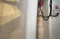 Electrical components and wiring inside a 2019 Leopard 40 boat.
