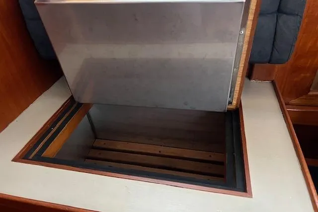  Yacht Photos Pics Under seat insulated cooler.