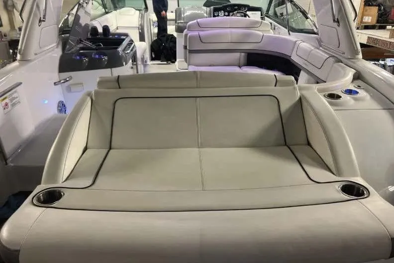  Yacht Photos Pics 2015 Formula 350 Crossover Bowrider interior with spacious seating and modern design.