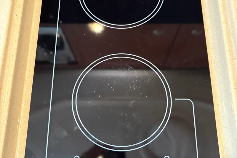  Yacht Photos Pics Glass stovetop on 2005 Sea Ray 340 Sundancer yacht kitchen.