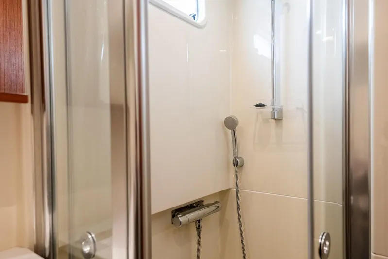 Gala Yacht Photos Pics Modern shower cabin in 2019 Targa 46 yacht bathroom.