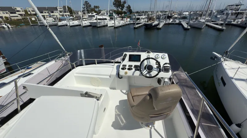  Yacht Photos Pics Flybridge of 2016 Jeanneau Velasco 37F yacht docked at marina.
