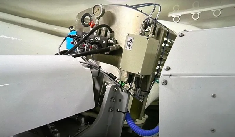 Jet Stream Yacht Photos Pics Engine compartment of a 2018 Spencer Yachts JET BOAT.