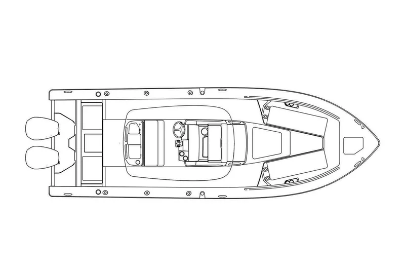  Yacht Photos Pics Top view schematic of a 2019 Everglades 273 Center Console boat.