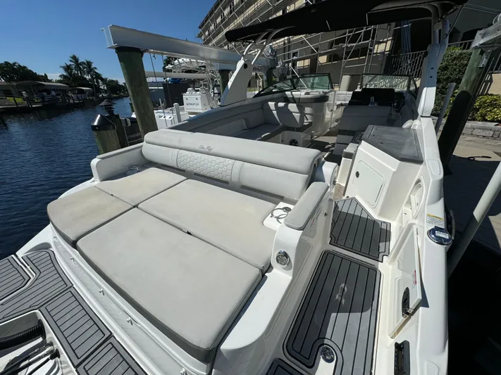  Yacht Photos Pics 2020 Sea Ray SDX 290 Outboard boat with spacious seating and sleek design.