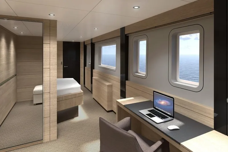  Yacht Photos Pics Luxurious interior of 2027 Silver Yachts SC24M, featuring modern design and ocean views.