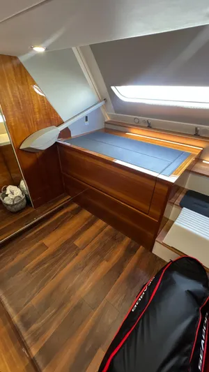 Trigal Yacht Photos Pics 2021 Maritimo X60 yacht interior with wooden flooring and sleek design.