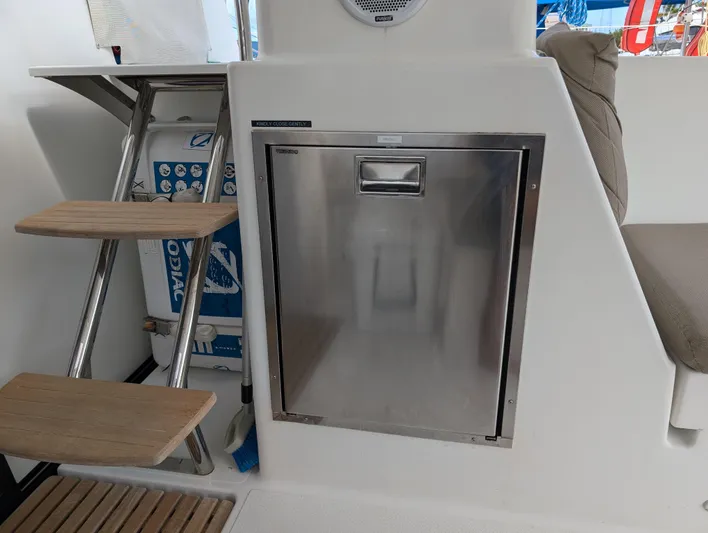 Anila Yacht Photos Pics Stainless steel hatch on 2018 Fountaine Pajot Helia 44 Evolution catamaran deck.