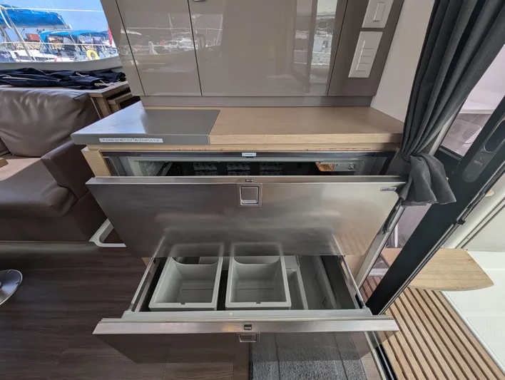 Anila Yacht Photos Pics Modern kitchen drawer system in 2018 Fountaine Pajot Helia 44 Evolution yacht.