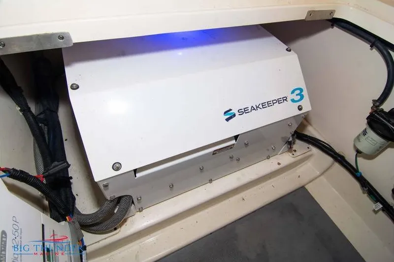  Yacht Photos Pics Seakeeper 3 stabilizer in 2022 Scout 350 LXZ boat interior.