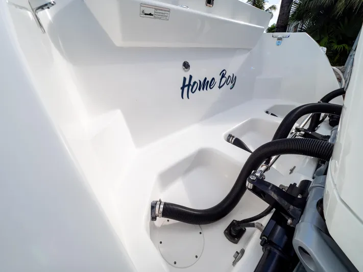  Yacht Photos Pics 2019 Intrepid 400 Center Console boat with "Home Boy" name on the stern.