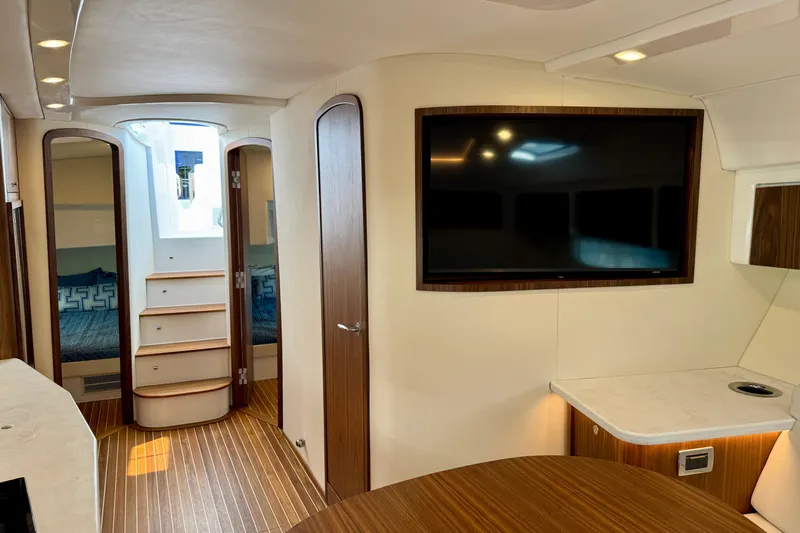  Yacht Photos Pics Luxurious interior of 2026 Intrepid 50 Evolution yacht with modern amenities and elegant design.