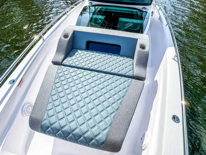  Yacht Photos Pics 2024 Axopar 37XC CROSS CABIN with luxurious quilted seating on deck.