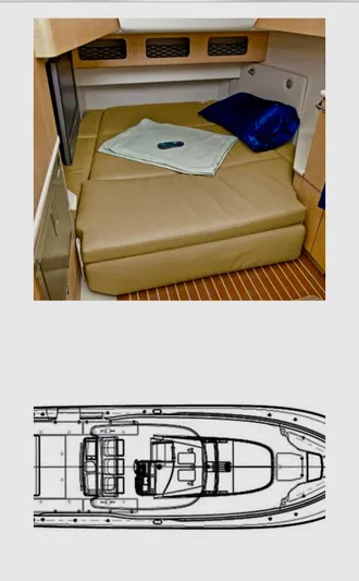 Sea SeÑor Yacht Photos Pics 2017 Boston Whaler 370 Outrage cabin interior and layout diagram.