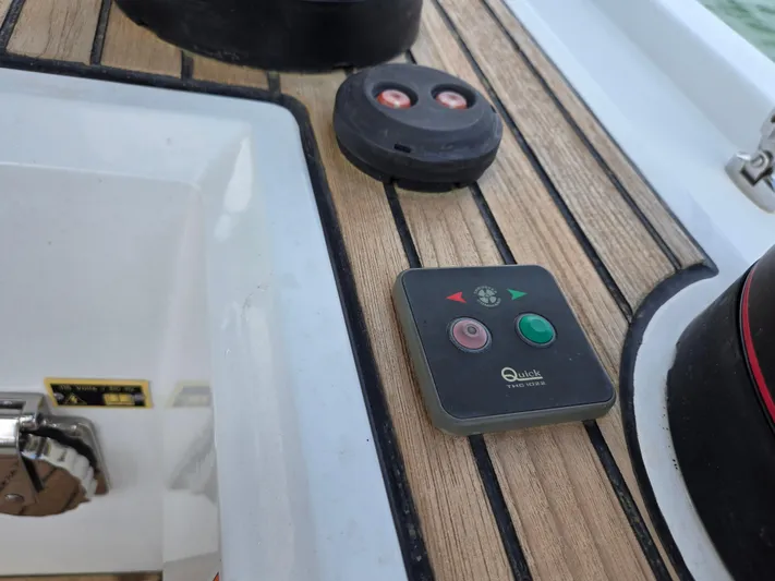 Off-piste Yacht Photos Pics Control panel on Beneteau Oceanis 46.1 yacht deck, 2019 model.