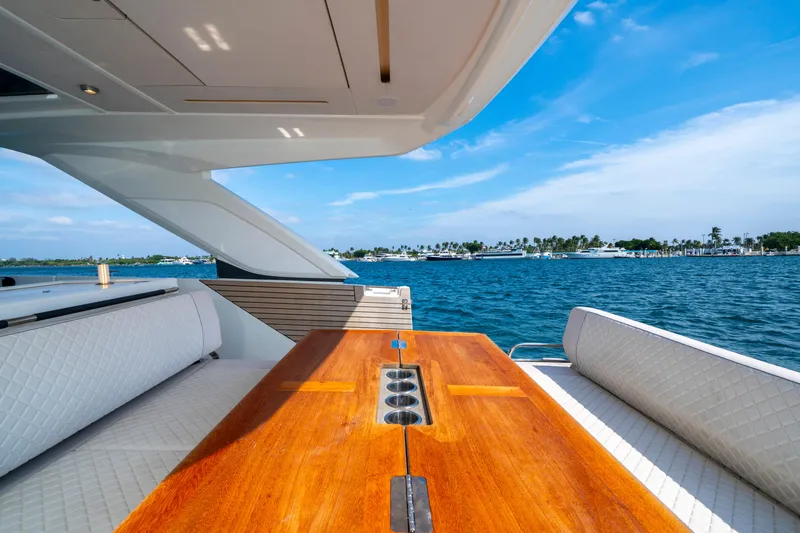  Yacht Photos Pics 2024 Jeanneau DB/43 OB yacht with elegant seating and ocean view.