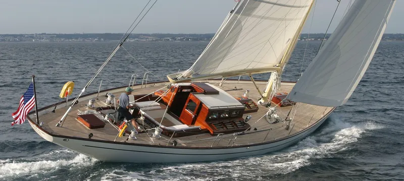 Aldebaran Yacht Photos Pics 2003 JFA Yachts Custom 70 sailing on open water