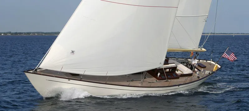 Aldebaran Yacht Photos Pics Sailing yacht JFA Yachts Custom 70 (2003) cruising on open water.