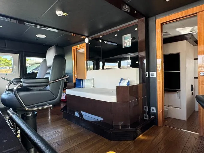 Lady Caroline Yacht Photos Pics Bridge and Captain's Cabin Entry