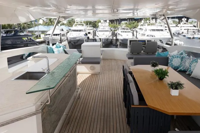 Lady Caroline Yacht Photos Pics Flybridge Deck