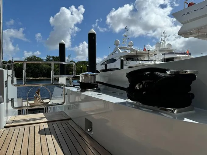 Lady Caroline Yacht Photos Pics Aft Deck to Swim Platform