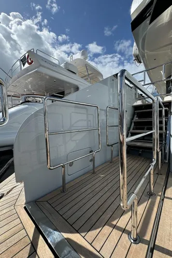 Lady Caroline Yacht Photos Pics Stairs to Swim Platform