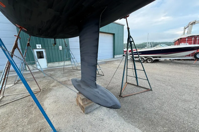 Nemo Yacht Photos Pics Grand Soleil 47 sailboat keel, 2015 model, in dry dock for maintenance.