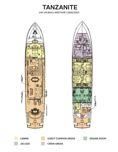 Tanzanite Yacht Photos Pics TANZANITE 145' Westship 2004/2023