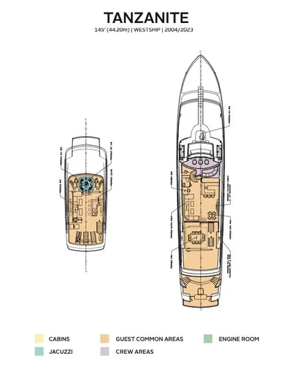 Tanzanite Yacht Photos Pics TANZANITE 145' Westship 2004/2023