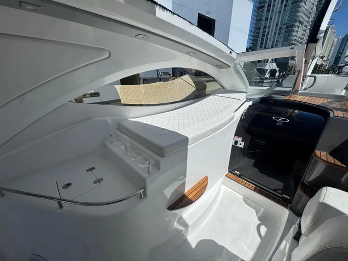  Yacht Photos Pics 2023 Schaefer 375 HT yacht interior with sleek design and modern amenities.