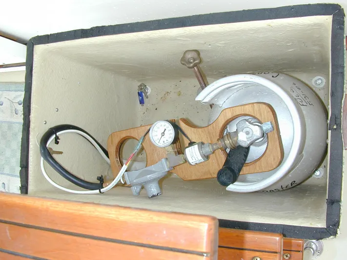 Coaster Yacht Photos Pics LPG Locker Under Flybridge Ladder