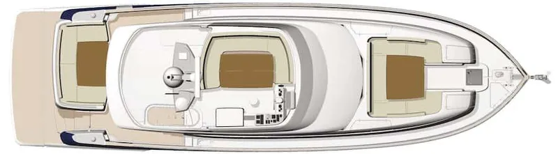 Obsession Yacht Photos Pics Top view layout of 2015 Azimut Magellano 53 yacht, showcasing deck and seating areas.