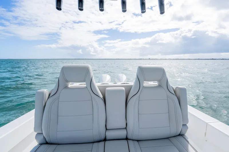  Yacht Photos Pics Luxury SeeVee 32 boat seats overlooking ocean, 2099 model.
