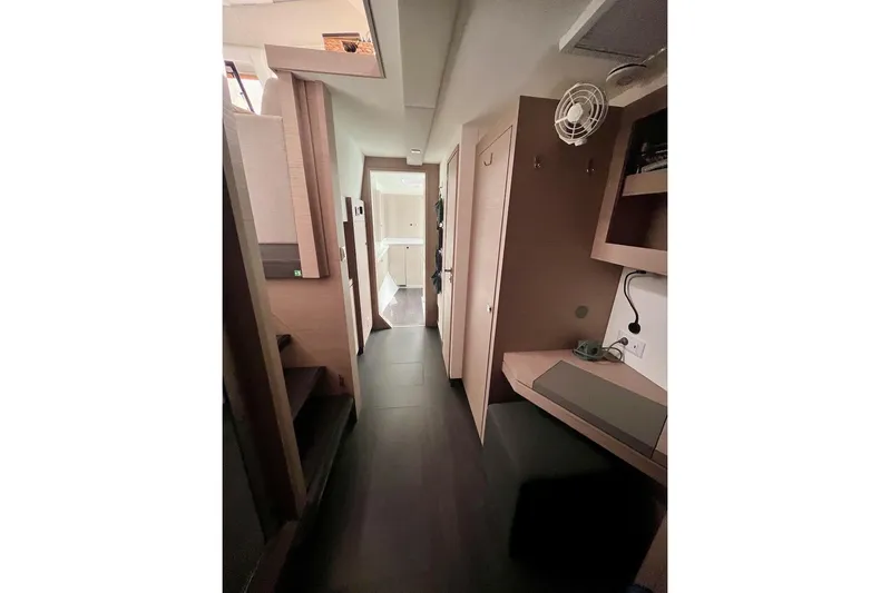 Honu Kai Yacht Photos Pics Interior of 2023 Fountaine Pajot Catamaran Astrea 42, featuring modern design and compact layout.